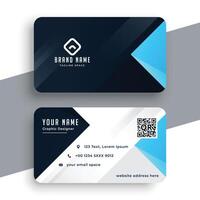 nice blue business card modern template design vector