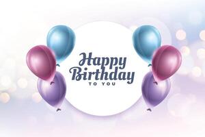 happy birthday to you greeting card design vector