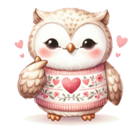 AI generated animal valentine and element png