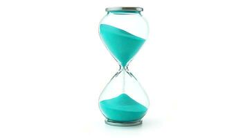 AI generated Hourglass isolated on white background. Sand clock. photo