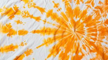 AI generated Tie dye pattern. Abstract modern white and orange background. photo