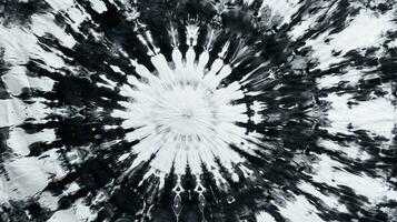 AI generated Tie dye pattern. Abstract modern white and black background. photo