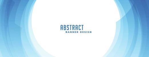 circular blue abstract wavy banner design vector