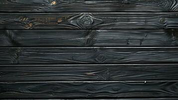 AI generated Black wood texture with natural patterns. Abstract background and texture for design. photo