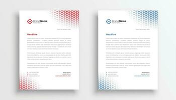 abstract halftone style letterhead template design vector