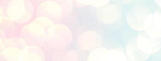 pastel color bokeh lights elegant banner design vector