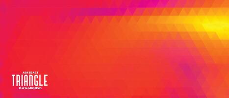 abstract red triangle banner design vector