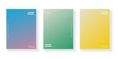 Colorful gradient modern covers template design set vector