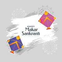 indian happy makar sankranti festival background vector