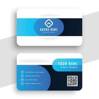 blue visiting card in curve style vector