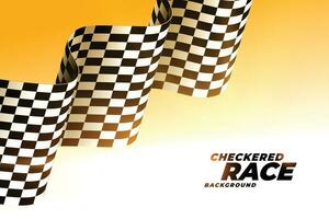 checkered wavy racing flag background vector