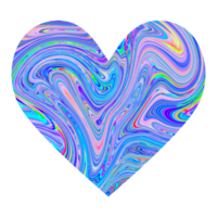 Blue shiny marble heart.Design for Valentines day png