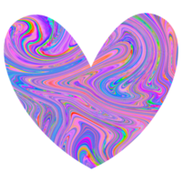 Blue shiny marble heart.Design for Valentines day png