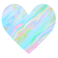 Blue shiny marble heart.Design for Valentines day png