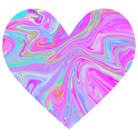 Blue shiny marble heart.Design for Valentines day png