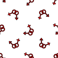 sömlösa mönster av kvinnliga och manliga könssymboler png