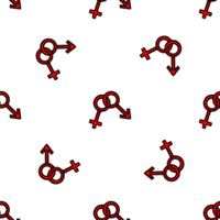 sömlösa mönster av kvinnliga och manliga könssymboler png