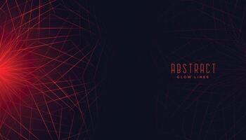 red abstract geometric lines glowing background vector