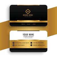 stylish golden business card template design vector