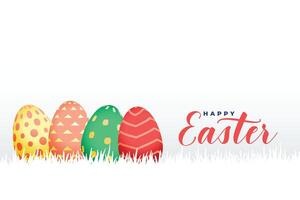 realistic easter eggs celebration background vector