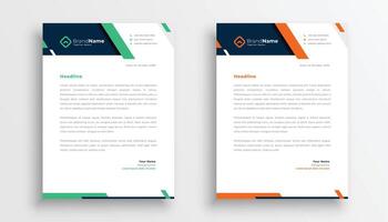 professional creative letterhead template design for your business vector