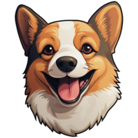 AI generated a cartoon Pomeranian dog with a big smile on its face png