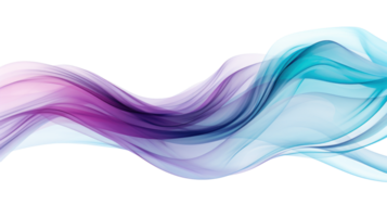 AI generated blue and purple smoke wave on transparent background png