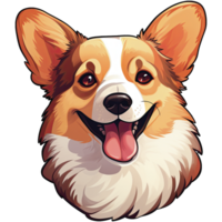 AI generated a cartoon Pomeranian dog with a big smile on its face png