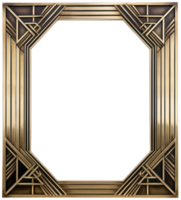 AI generated Art deco photo frame mockup png