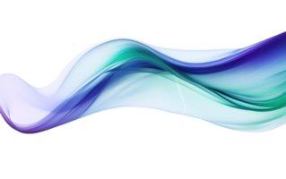 AI generated blue and purple smoke wave on transparent background png