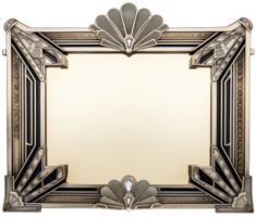 AI generated Art deco photo frame mockup png