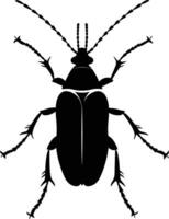 ai generado silueta insecto o error lleno cuerpo negro color solamente vector