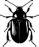 ai generado silueta insecto o error lleno cuerpo negro color solamente vector