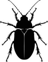 ai generado silueta insecto o error lleno cuerpo negro color solamente vector