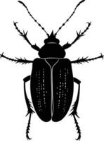 AI generated Silhouette insect or bug full body black color only vector