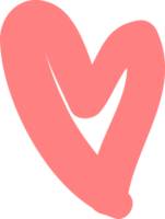 Hand drawn heart doodle png