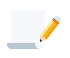 simple document icon. paper sheet and pencil png