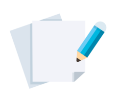 simple document icon. paper sheet and pencil png