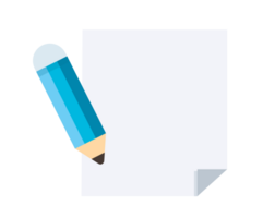 simple document icon. paper sheet and pencil png