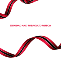 Ribbon with trinidad and tobago flag color 3d png