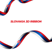 lint met Slowakije vlag kleur 3d png