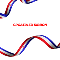nastro con Croazia bandiera colore 3d png
