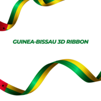 Ribbon with guinea-bissau flag color 3d png