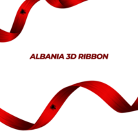 Ribbon with albania flag color 3d png