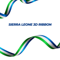 Ribbon with sierra leone flag color 3d png