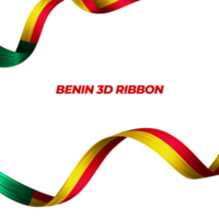 Ribbon with benin flag color 3d png