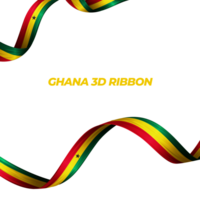 ruban avec Ghana drapeau Couleur 3d png