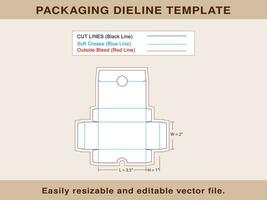 zapato cartulina caja dieline plantilla, vector