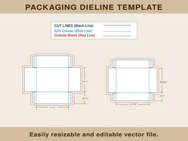 Shoe Box, Rectangle Box, Packaging box, Dieline Template, Vector File,