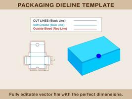 Shoe Cardboard Box Dieline Template and 3d box vector